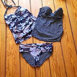 A Pea in the Pod Maternity bathing suit 3 piece reversible